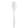 Elegant Dinnerware Heavyweight Cutlery, Spoon, Plastic, White, 500/Box