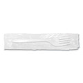 Individually Wrapped Mediumweight Cutlery, Fork, Plastic, White, 1,000/Carton