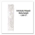 Individually Wrapped Mediumweight Cutlery, Spoon, Plastic, White, 1,000/Carton