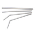 Individually Wrapped Straws, 7.75", Polypropylene, White, 400/Box