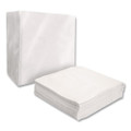 Dinner Napkins, 1-Ply, 16" x 16", White, 250/Pack, 12 Packs/Carton