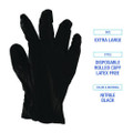 396 Series Disposable General-Purpose Nitrile Gloves, Powder-Free, XX-Large, 4.4 mil Thick, 9.5" Long, Black, 100/Box