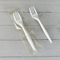 Mediumweight Wrapped Polypropylene Cutlery, Fork, 5.51", Plastic, White, 1,000/Carton