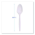 Mediumweight Polypropylene Cutlery, Spoon, 5.31", Plastic, White, 1,000/Carton