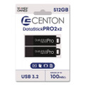 DataStick Pro USB 3.2 Type A Flash Drive, 512 GB, Black, 2/Pack