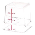 Squares Polycarbonate Food Storage Container, 8 qt, 8.75 x 8.75 x 9, Clear, Plastic