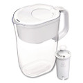 Tahoe Water Pitcher with Standard Filter, 10 Cups, Clear, 2/Carton
