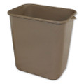 Soft-sided Wastebasket, Rectangular, Polyethylene, 28 Qt, Beige Soft-sided Wastebasket, Rectangular, Polyethylene, 28 Qt, Beige