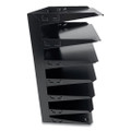 Steel Horizontal File Organizer, 7 Sections, Letter Size Files, 8.75 x 12 x 18, Black