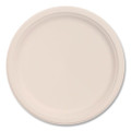 Compostable Molded Fiber Dinnerware, ProPlanet Seal, Plate, 10.2" dia, Natural, 500/Carton