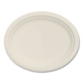 Compostable Molded Fiber Dinnerware, ProPlanet Seal, Platter, 12" Diameter, Natural, 500/Carton
