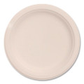 Compostable Molded Fiber Dinnerware, ProPlanet Seal, Plate, 6" dia, Natural, 1,000/Carton