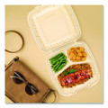 Microwaveable Hinged Containers, ProPlanet, 3 Compartments, 9 x 8.75 x 3, Clear, Plastic,150/Carton