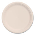 Compostable Molded Fiber Dinnerware, ProPlanet Seal, Plate, 9" dia, Natural, 500/Carton