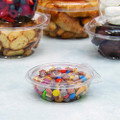 SafeSeal Tamper-Resistant, Tamper-Evident Bowls with Flat Lid, 8 oz, 5.5" Diameter x 1.7" h, Clear, Plastic, 240/Carton