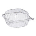 ClearSeal Hinged-Lid Plastic Containers, 5.86 x 3.11, Clear, Plastic, 500/Carton