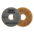 Twister Floor Pad, 8.86" Diameter, Gray, 2/Pack