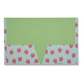 Fruit Themed Laminated Two-Pocket Folder, Randomly Assorted Designs, 3-Hole Punched, 11 x 8.5, Randomly Assorted Colors