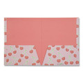 Fruit Themed Laminated Two-Pocket Folder, Randomly Assorted Designs, 3-Hole Punched, 11 x 8.5, Randomly Assorted Colors