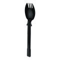 SmartStock Tri-Tower Dispensing System Cutlery, Mediumweight Spork, Plastic, Black, 40/Pack, 24 Packs/Carton