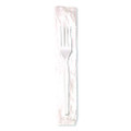 Mediumweight Polystyrene Cutlery, Individually Wrapped, Fork, Plastic, White, 1,000/Carton