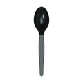 Mediumweight Polystyrene Wrapped Cutlery, Spoon, Plastic, Black, 1,000/Carton