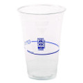 BlueStripe Recycled Content Clear Plastic Cold Drink Cups, 24 oz, 600/Carton