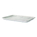 Meat and Produce Food Trays, 10.52 x 8.5 x 0.5, White, Sugarcane Fiber, 300/Carton