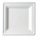 Vanguard Renewable and Compostable Sugarcane Plates, Plate, 7.87 x 7.87, White, 500/Carton