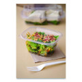 Renewable and Compostable Rectangular Deli Containers with Lid, 16 oz, 3 x 4 x 3, Clear, Plastic, 100/Pack, 3 Packs/Carton
