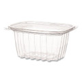 Renewable and Compostable Rectangular Deli Containers with Lid, 16 oz, 3 x 4 x 3, Clear, Plastic, 100/Pack, 3 Packs/Carton