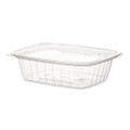 Renewable and Compostable Rectangular Deli Containers with Lid, 24 oz, 4 x 5.5 x 2, Clear, Plastic, 50/Pack, 4 Packs/Carton
