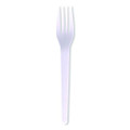 Plantware CPLA Cutlery, Fork, White, 1,000/Carton