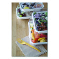 Renewable and Compostable Lids, 7.86 x 7.86 x 1.64, Clear, Plastic, 200/Carton