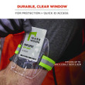 Squids 3388 Wrist ID/Badge Holder, Vertical, Hi-Vis Lime, 3.5 x 5.5 Holder, 2.75 x 3.75 Insert