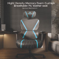 Norn Ergonomic Chair, Supports Up to 275 lb, 18.11" to 22.04" Seat Height, Black/Blue Mesh Seat/Back, Black Base