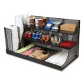 Network Collection 14-Compartment Coffee Cup and Condiment Countertop Organizer, 11.61 x 23.9 x 12.76, Black