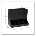 Anchor Collection 4-Compartment Single Serve Pod Countertop Dispenser, 14.25 x 9 x 12.15, Black