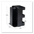 Anchor Collection 8-Compartment Coffee Cup, Lid, and Condiment Carousel Countertop Organizer, 8 x 8 x 12, Black