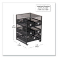 Network Collection 5-Compartment Tea Countertop Organizer, 6.75 x 7 x 10, Black