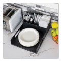 Network Collection Utensil, Napkin and Plate Countertop Organizer, 15.2 x 11.5 x 4.45, Plastic, Black
