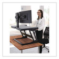 WorkFit-T Adjustable Standing Desk Converter, 35" x 23.3" x 5" to 20", Gray/Black