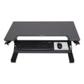 WorkFit-TL Adjustable Standing Desk Converter, 37.5" x 27" x 5" to 20", Dark Gray/Black