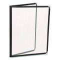 Menu Holder For 8.5 x 11 Menus, Portrait Orientation, 4-View, 9.6 x 12 Holder, Clear/Black/Silver, 10/Pack