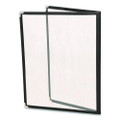 Menu Holder For 8.5 x 11 Menus, Portrait Orientation 4-View, 9.6 x 11.9, Clear/Black/Silver