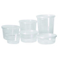 Pro Kal Polyethylene Flush Fill Round Deli Lids, 4.6" Diameter, Clear, Plastic, 500/Carton