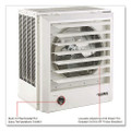 Unit Heater, Horizontal or Vertical Downflow, 15,000 W, 19 x 13.75 x 21.44, White