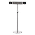 Infrared Patio Heater Free Standing with Remote Control, 1,500 W, 35.38 x 5.13 x 42 to 82, Black
