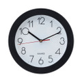Bold Round Wall Clock, 9.75" Overall Diameter, Black Case, 1 Aa (sold Separately)