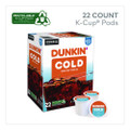 Cold Iced Coffee K-Cups, Regular, 0.44 oz, 22/Box